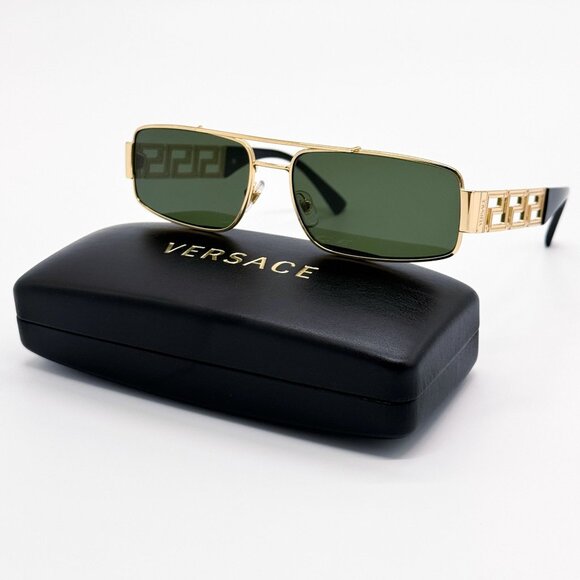 NEW VERSACE SUNGLASSES VE2257 1002/71 GOLD/GREEN UNISEX EYEWEAR VE2257 100271 main image 6